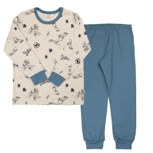 Pijama din bumbac organic Joha - Skate