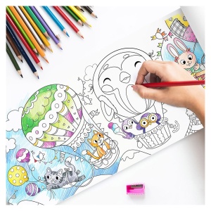 Poster de colorat, Aventuri cu animale, 70 x 16 cm, Dodo Toys - Img 3