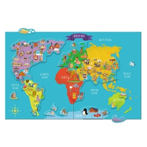 Puzzle magnetic, Harta lumii - Dodo Toys - Img 2