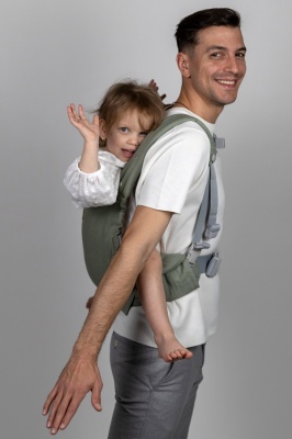 RESIGILAT: Isara Elite, Sage Green Linen, Marsupiu Ergonomic (100% In) - Img 8