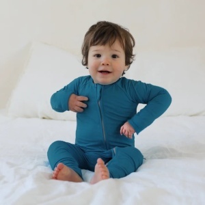Salopetă din bambus Zipster - Teal