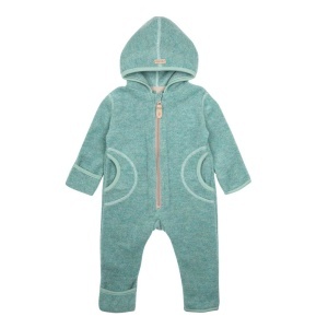 Salopetă lână merinos fleece și bumbac Pure Pure - Jade