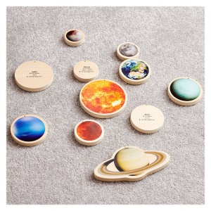 Solar System, discuri din lemn cu sistemul solar, TickiT - Img 5