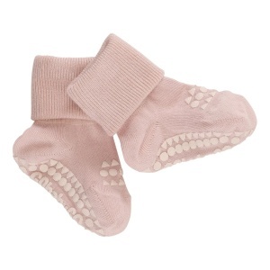 Șosete antiderapante din bambus GoBabyGo - Soft Pink