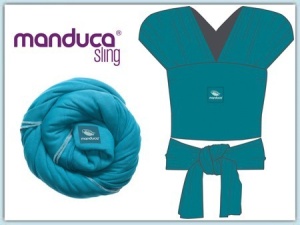 Wrap elastic Manduca, bumbac organic - Ocean - Img 2