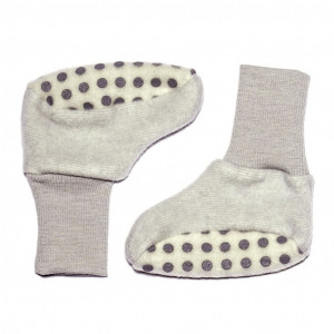 Botosei Cosilana din lână merinos fleece - Grey Melange