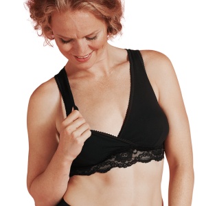 Bustiera pentru alaptare - Carriwell Lace Nursing Bra, Negru