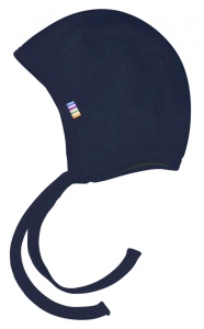 Căciulă dublată lână merinos Joha - Basic Navy