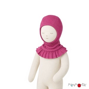 Cagula din lână merinos ManyMonths - Nebula Pink