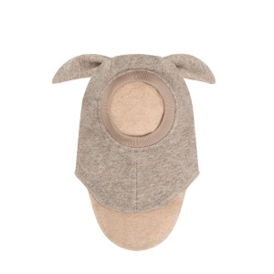 Cagulă dublată lână merinos fiartă Huttelihut - Bunny Camel Melange