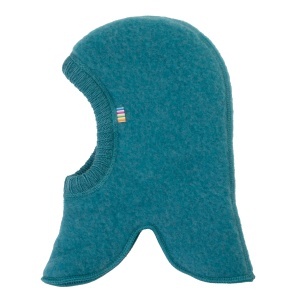 Cagulă dublată lână merinos fleece Joha - Turquoise