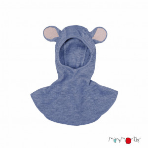 Cagulă ManyMonths Teddy lână merinos - Blue Mist
