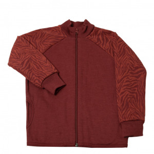 Cardigan cu fermoar din lână merinos Joha - Red Zebra