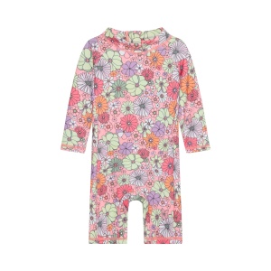Costum de baie, protectie UV 60, Color Kids - Coral Blush
