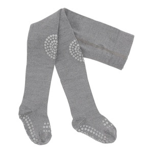 Dres antiderapant din lână merinos Go Baby Go - Grey Melange