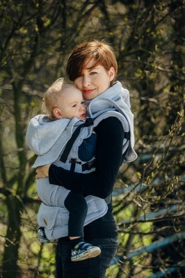 Guler 2 in 1 pentru mama si bebe, Lennylamb, Grey