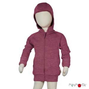 Hanorac lână merinos ManyMonths - Dark Cerise (0,6 luni -2/2,5 ani)