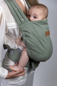 Isara Elite, Sage Green Linen, Marsupiu Ergonomic (100% In) - Img 3
