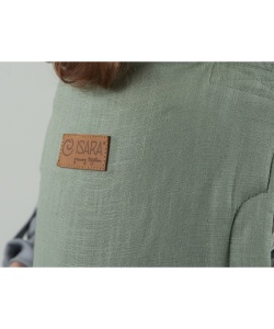 Isara Quick Half Buckle- Sage Green Linen (100% in)
