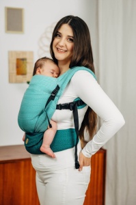 LennyLight - marsupiu ergonomic, Herringbone Ombre Green
