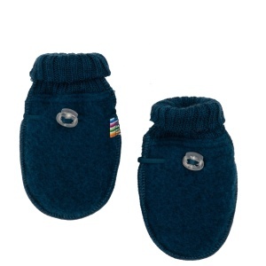 Manusi din lana merinos fleece Joha - Dark Turquoise
