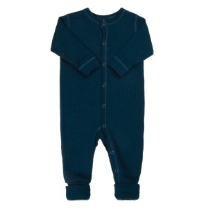 Overall lână merinos cu/fara sosete Joha - Dark Turquoise