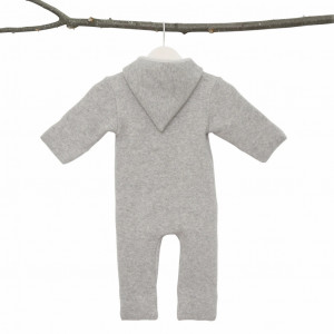 Overall din lână fiartă cu mănuși și botoșei, Stapf - Grey/Natur