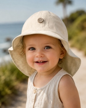 Pălărie ajustabilă ManyMonths Original cânepă si bumbac - Beach Dust
