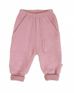 Pantaloni lână merinos fleece Joha - Basic Dusty Pink