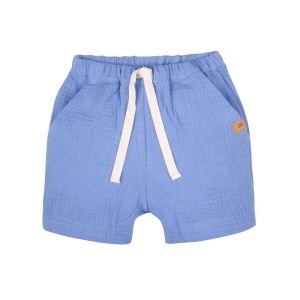 Pantaloni scurți din muselină dublă de bumbac, Pure Pure - Bluebell