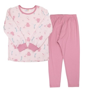 Pijama din bumbac organic Joha - Knitting