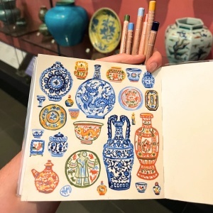 Salopetă din bambus Zipster - Ceramics (editie limitata)