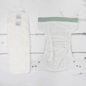 Scutec textil refolosibil cu buzunar Baba+Boo, Bees - Img 3