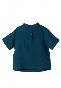 Tricou din muselină Organic By Feldman - Play of Colors Petrol, marimea 74/80