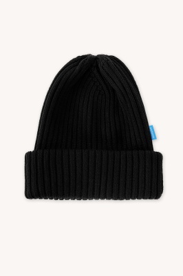 Căciulă 100% lână merinos Paterns, Black