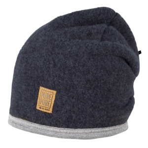 Căciulă beanie din lână merinos fleece Pure Pure - Marine
