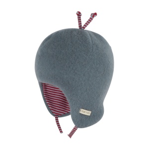 Căciulă din lână merinos fleece Pure Pure - Storm Blue