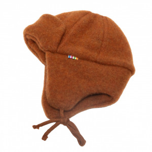Căciulă dublată lână merinos fleece Joha - Basic Orange