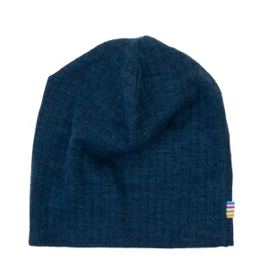 Caciulă dublată lână merinos Joha - Dark Blue
