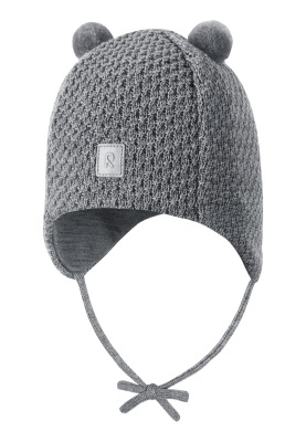 Căciulă lână merinos Reima, Grey Melange