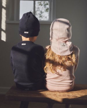 Cagulă din Tencel™ și lână merinos Huttelihut, Rose Smoke - Img 2