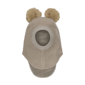 Cagulă dublată lână merinos fiartă Huttelihut - Camel Melange