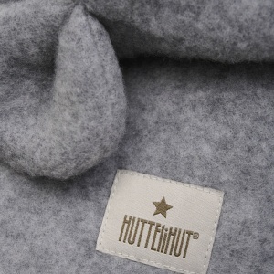 Cagulă dublată lână merinos fleece Huttelihut - Grey Melange