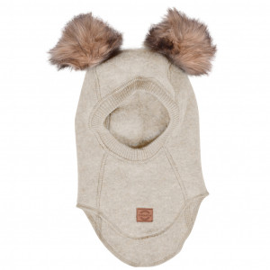 Cagulă lână merinos fleece Mikk-line - Melange White