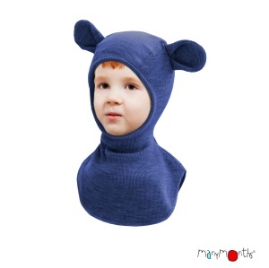 Cagulă ManyMonths Teddy lână merinos - Twilight Blue