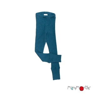 Colanți lână merinos ManyMonths - Seabreeze Teal