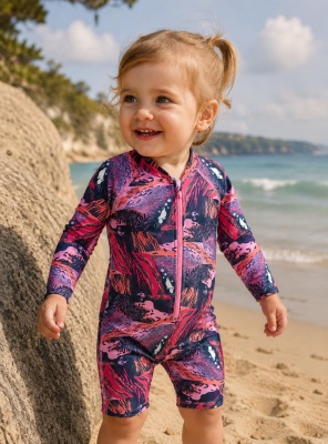Costum de baie, protecție UV 50+ Reima, Moomin Rose Pink