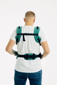LennyUpgrade Pro - Herringbone Ombre Green, Marsupiu ergonomic
