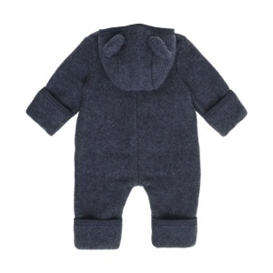Overall cu urechi lână merinos fleece Huttelihut - Ombre Blue - Img 2