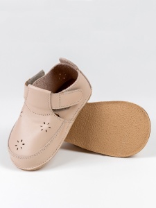 Pantofi barefoot din piele naturala - Erda Rose Fleur (marimea 25)